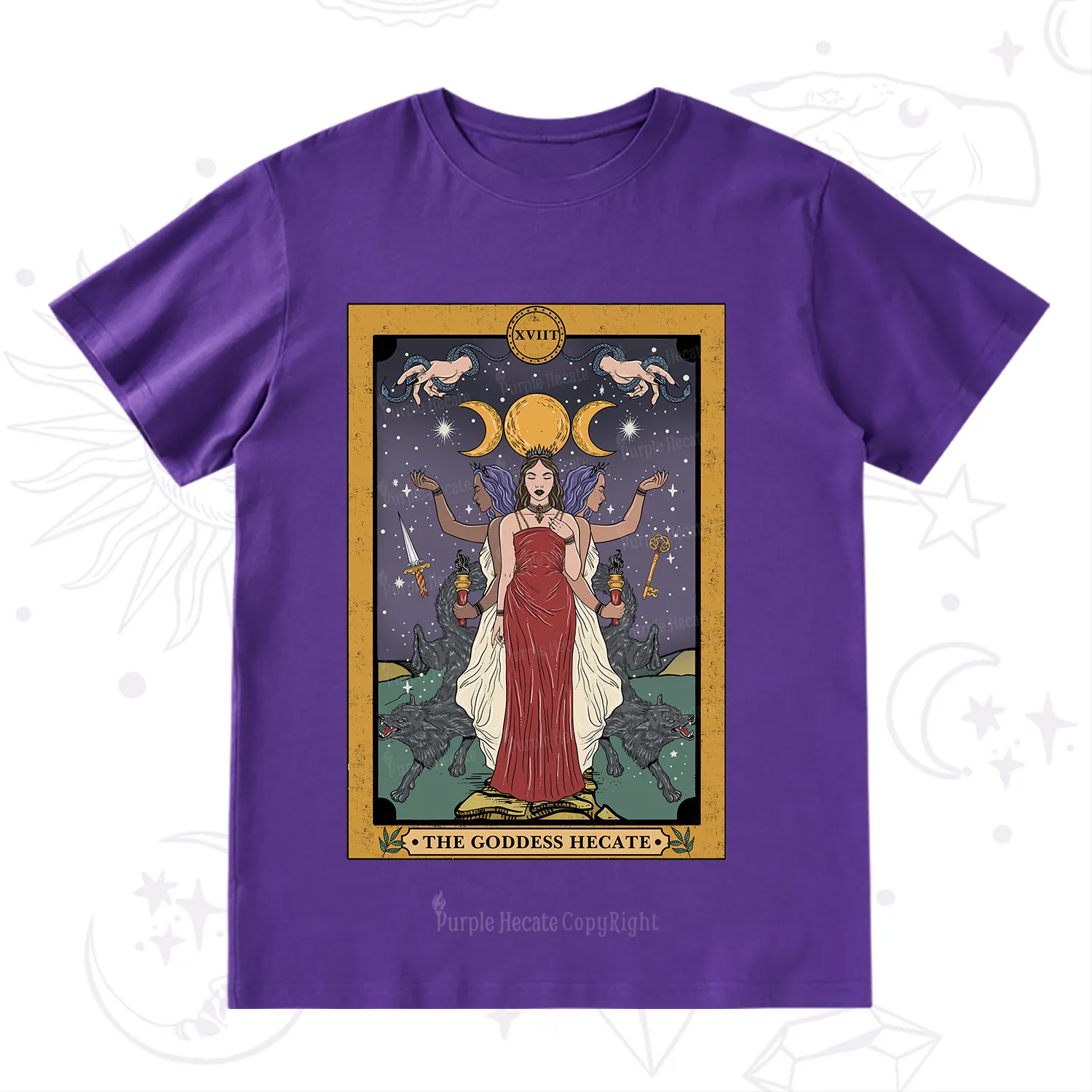 Purplehecate The Goddess Hecate Tarot T-Shirt