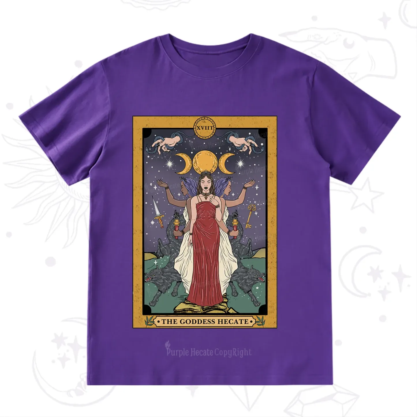 Purplehecate The Goddess Hecate Tarot T-Shirt