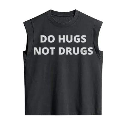 Purplehecate Do Hugs Not Drugs Vintage Washed Tank