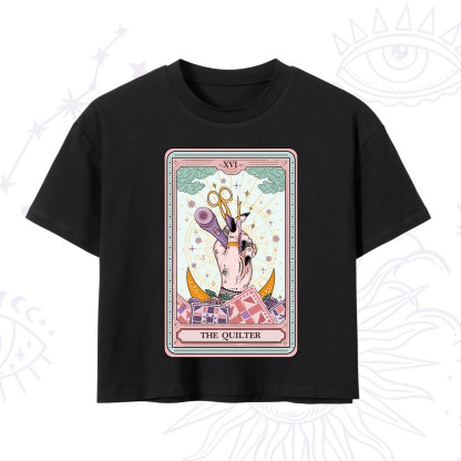 Purplehecate The Quilter Tarot Card Crop T-Shirt