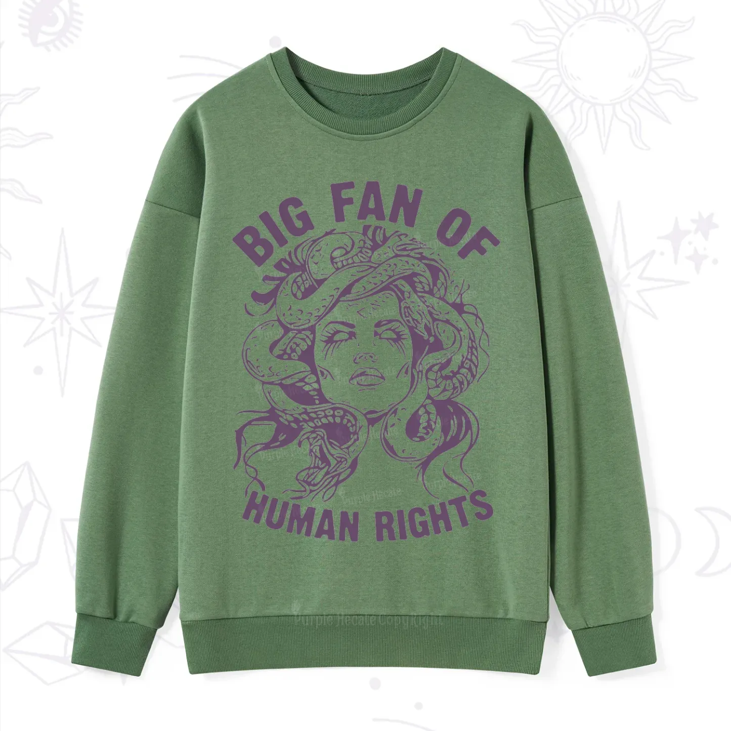 Purplehecate Big Fan of Human Rights Sweatshirt