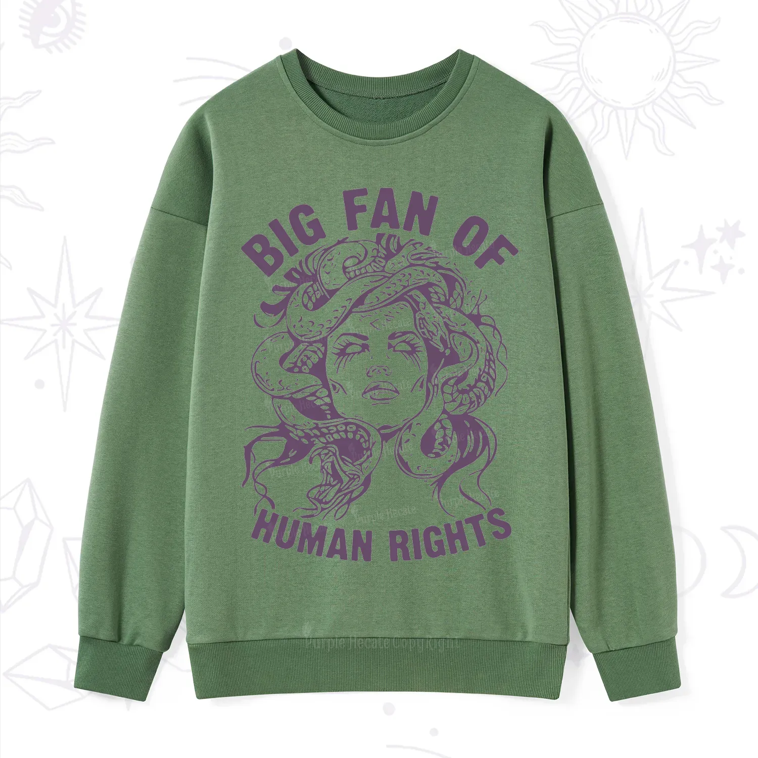 Purplehecate Big Fan of Human Rights Sweatshirt