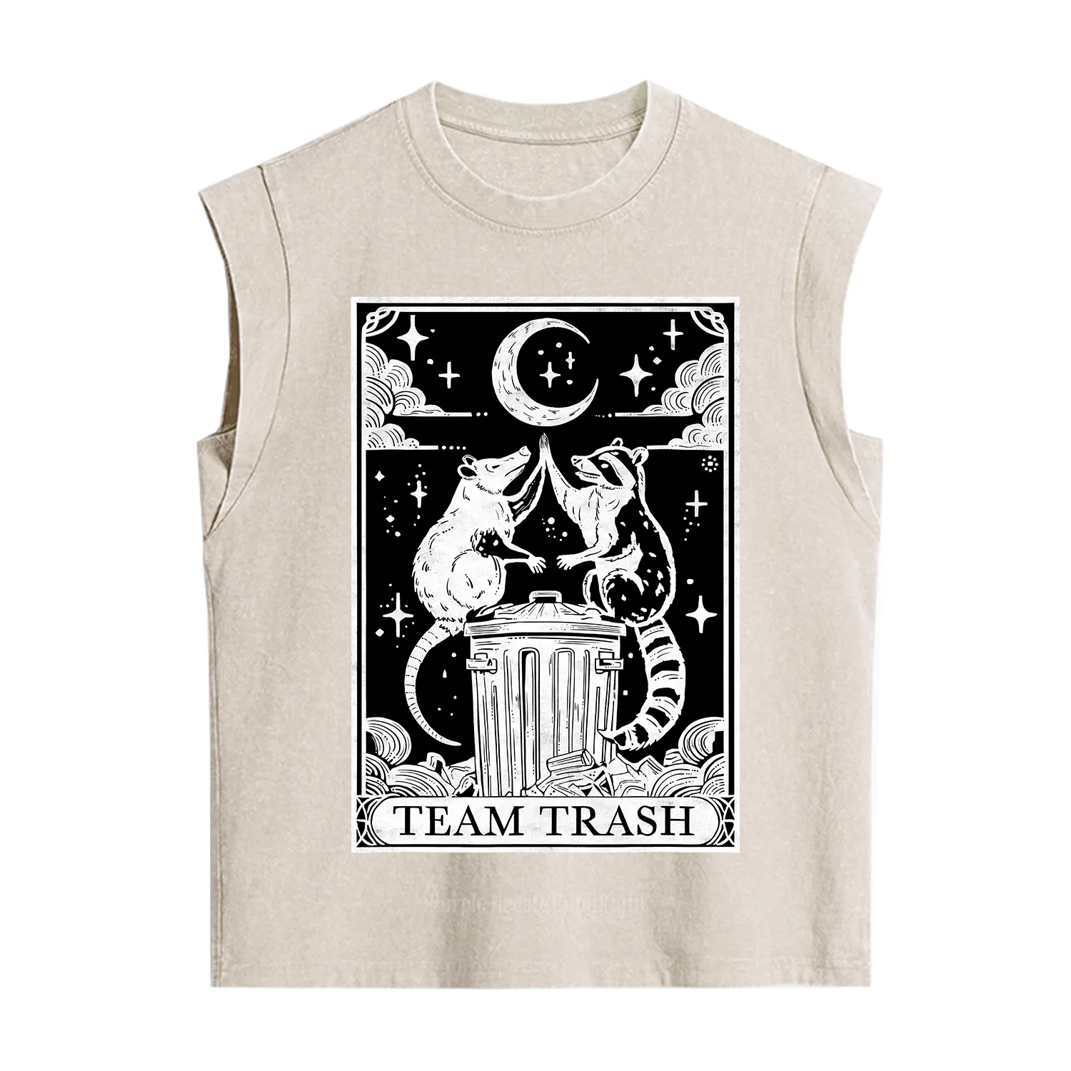 Purplehecate The Team Trash Tarot Vintage Washed Tank