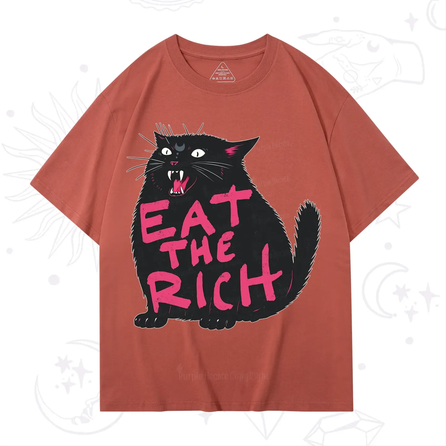 Purplehecate Eat The Rich Cat T-Shirt