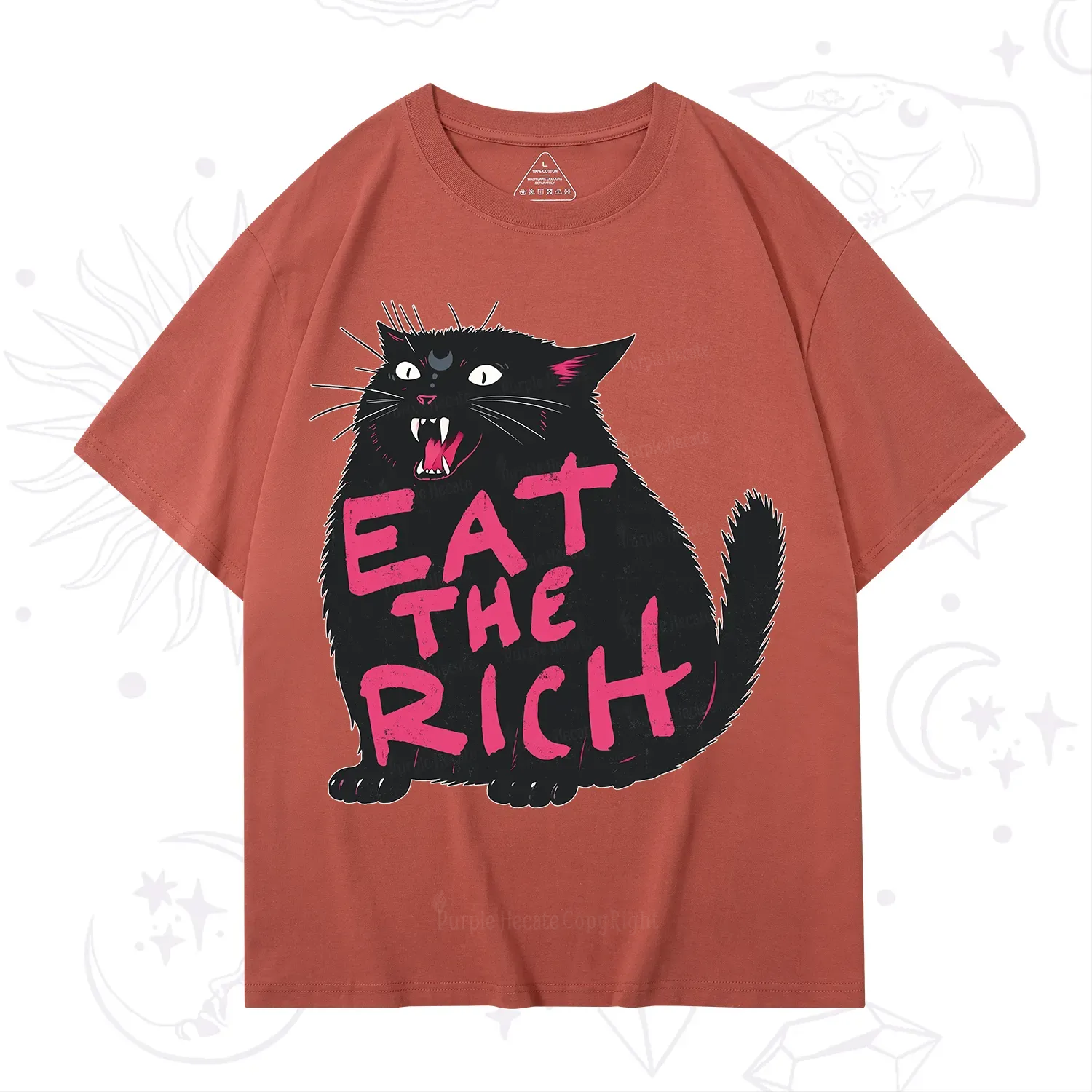 Purplehecate Eat The Rich Cat T-Shirt