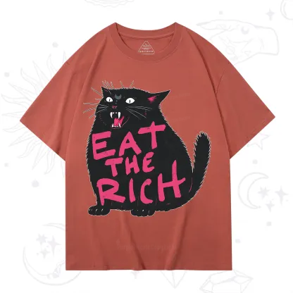 Purplehecate Eat The Rich Cat T-Shirt