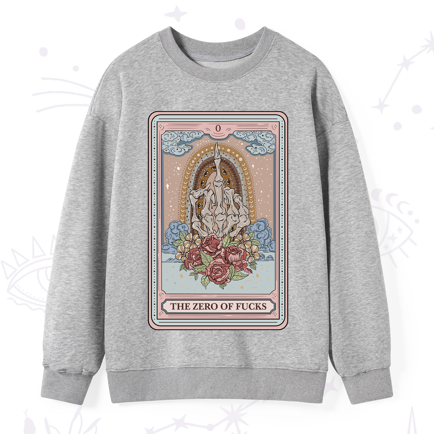Purplehecate The Zero Of Fucks Tarot Sweatshirt
