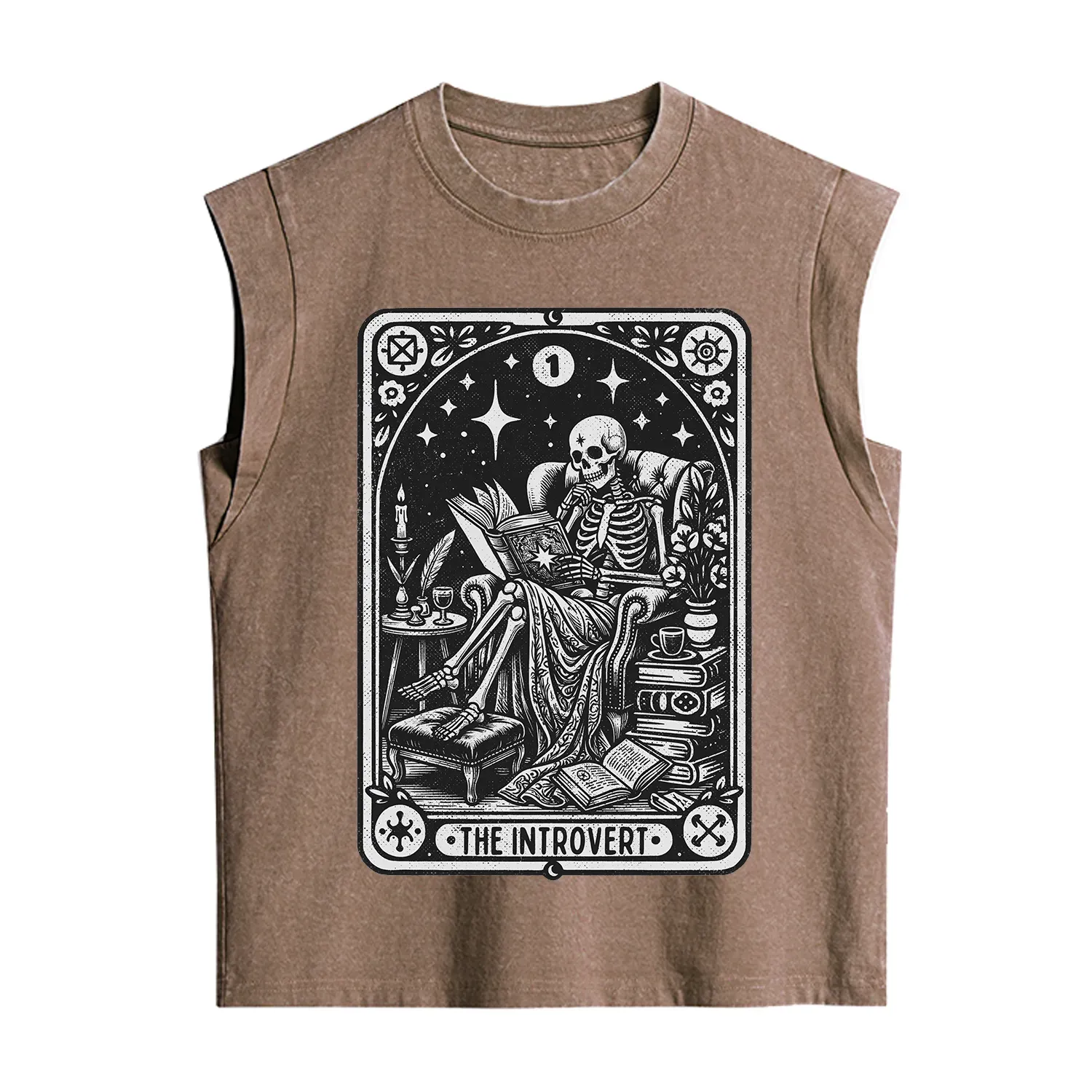 Purplehecate The Introvert Tarot Card Vintage Washed Tank