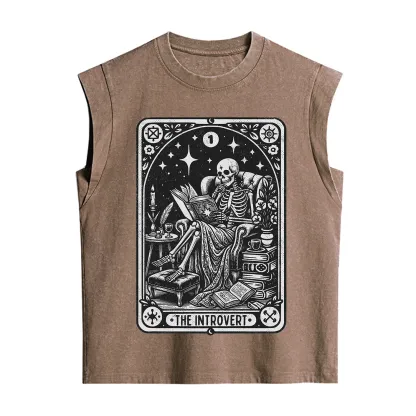 Purplehecate The Introvert Tarot Card Vintage Washed Tank