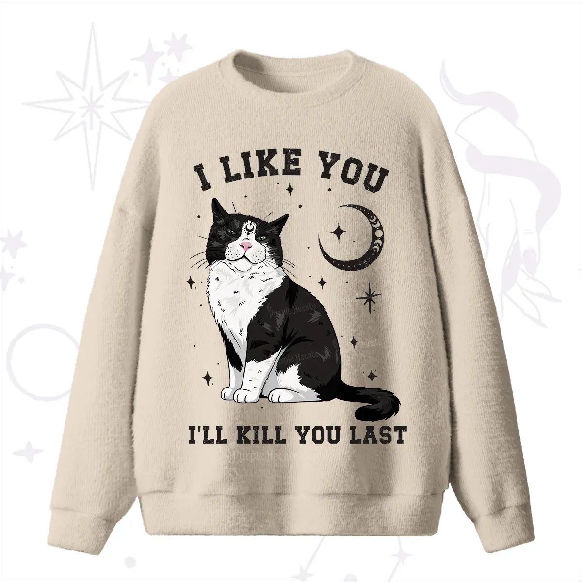 Purplehecate I Like You I'll Kill You Last Fuzzy Ugly Sweater