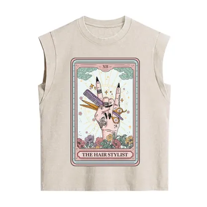 Purplehecate The Hair Stylist Tarot Vintage Washed Tank