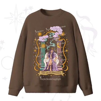Purplehecate The High Priestess Goddess Fuzzy Ugly Sweater