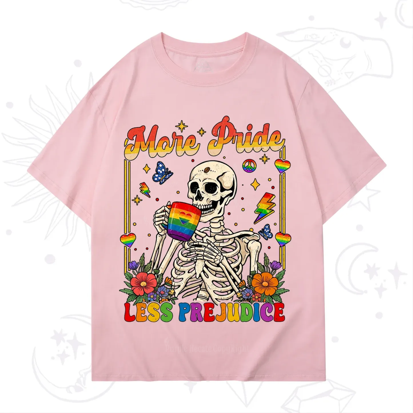 Purplehecate More Pride Less Prejudice Skeleton T-Shirt