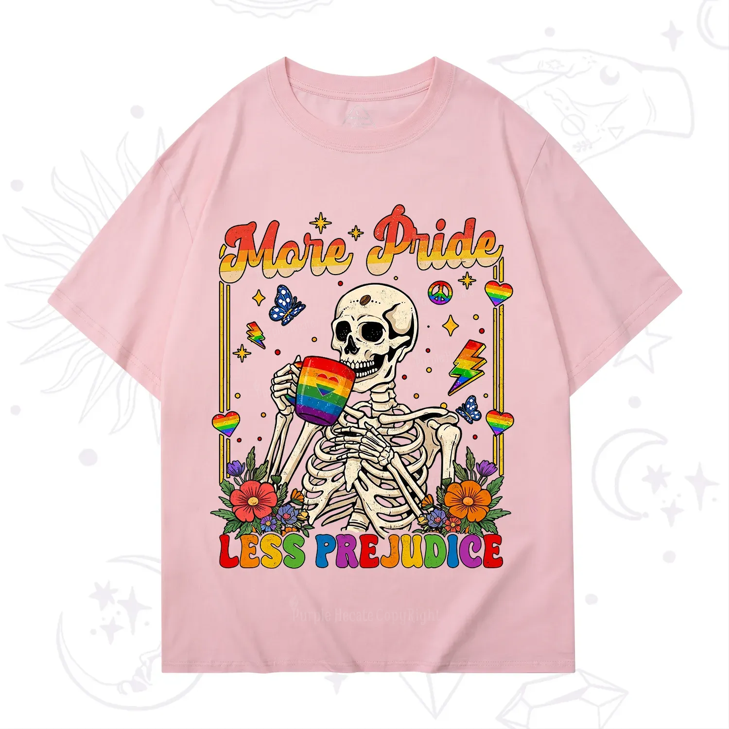Purplehecate More Pride Less Prejudice Skeleton T-Shirt