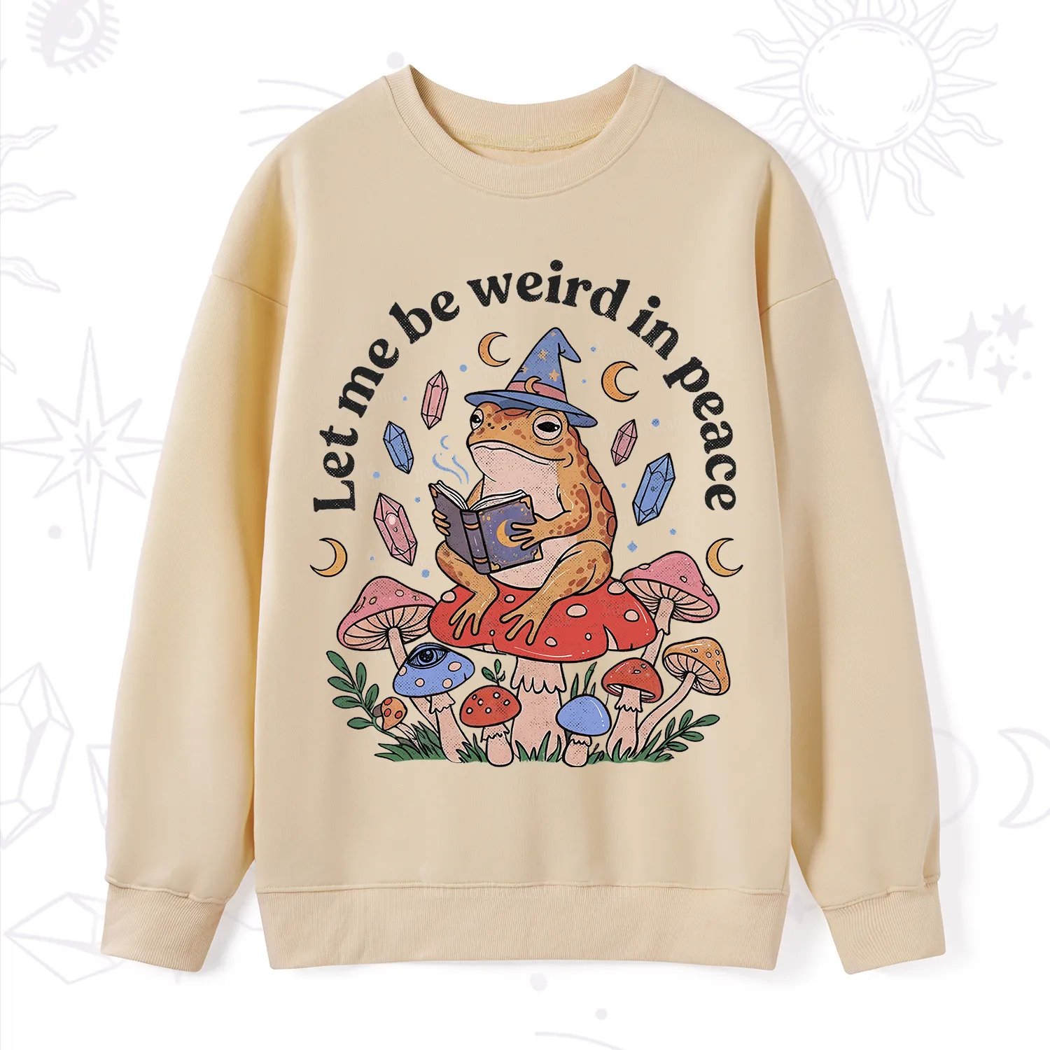 Purplehecate Let Me Be Weird in Peace Frog Sweatshirt
