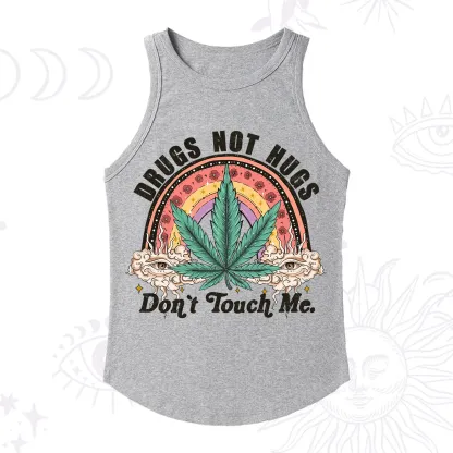 Purplehecate Drugs Not Hugs Racerback Tank Top