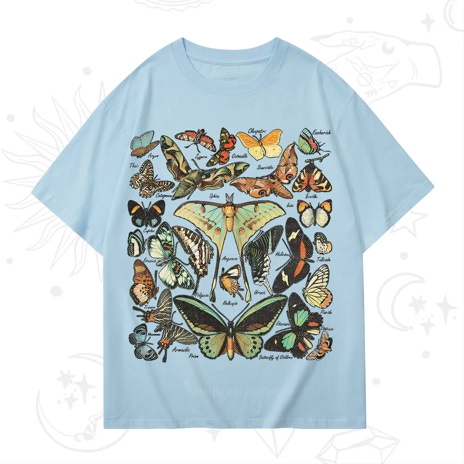 Purplehecate Vintage Butterfly & Moth T-Shirt
