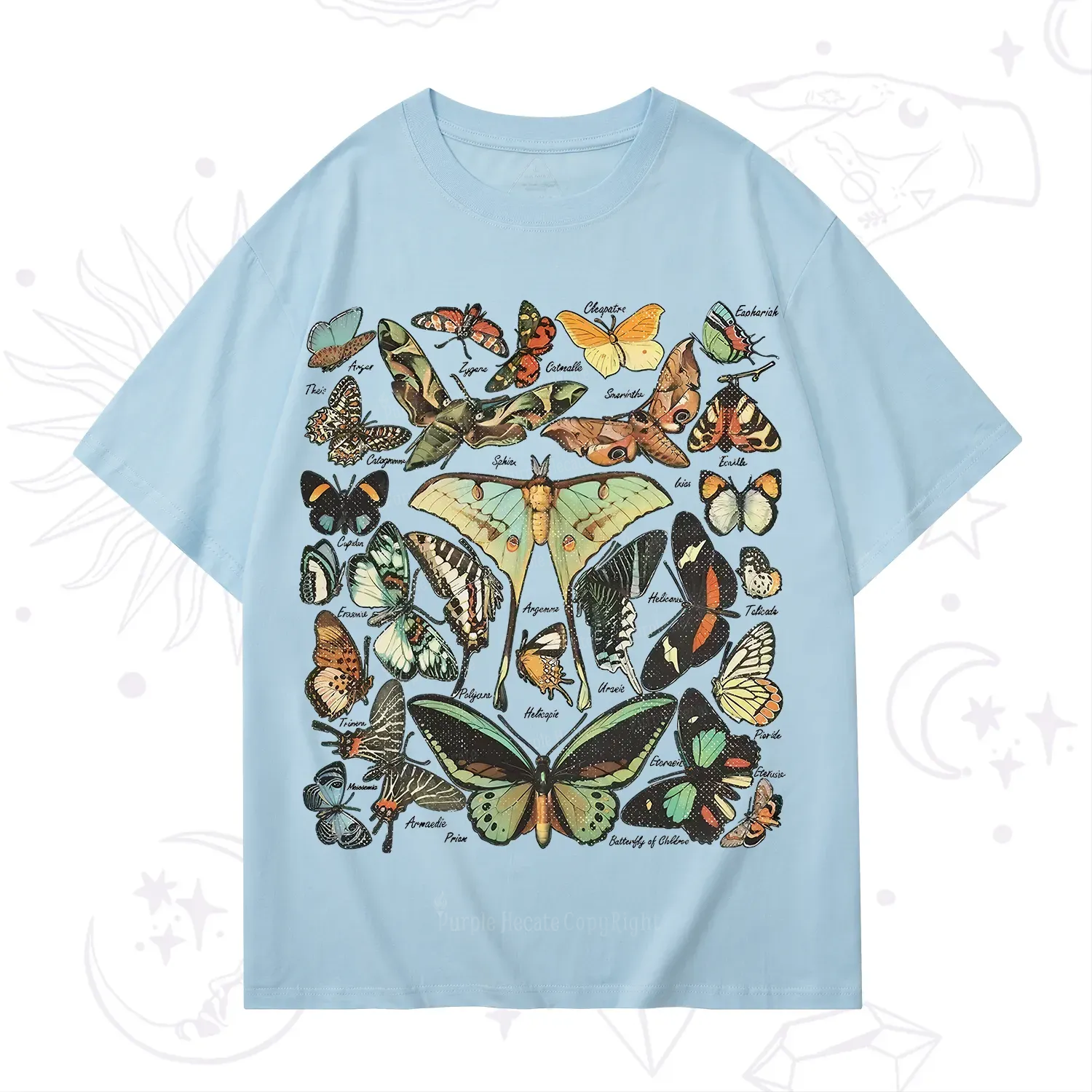 Purplehecate Vintage Butterfly & Moth T-Shirt