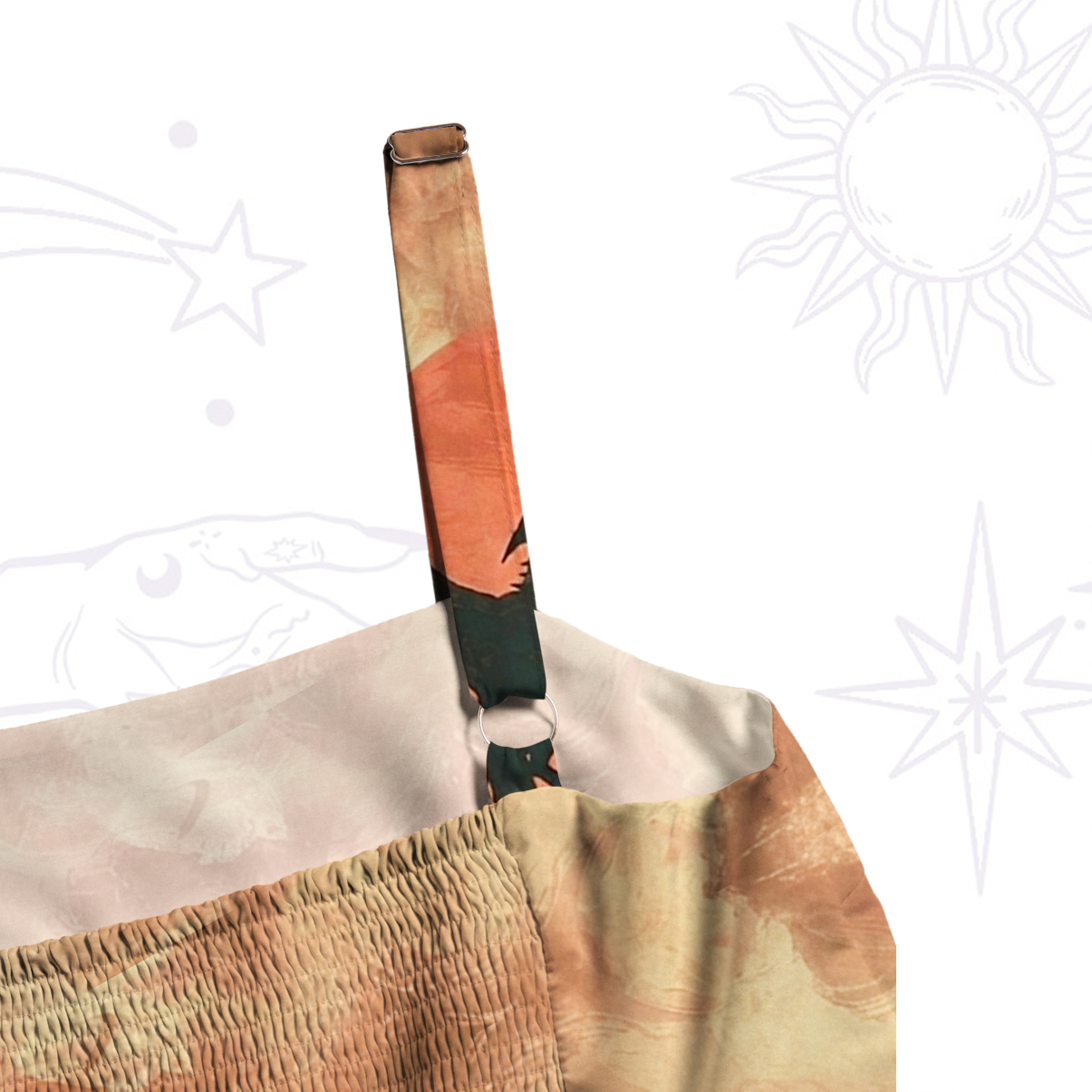 Purplehecate Mystic Sunset Forest Dragon Wide Straps Maxi Dress