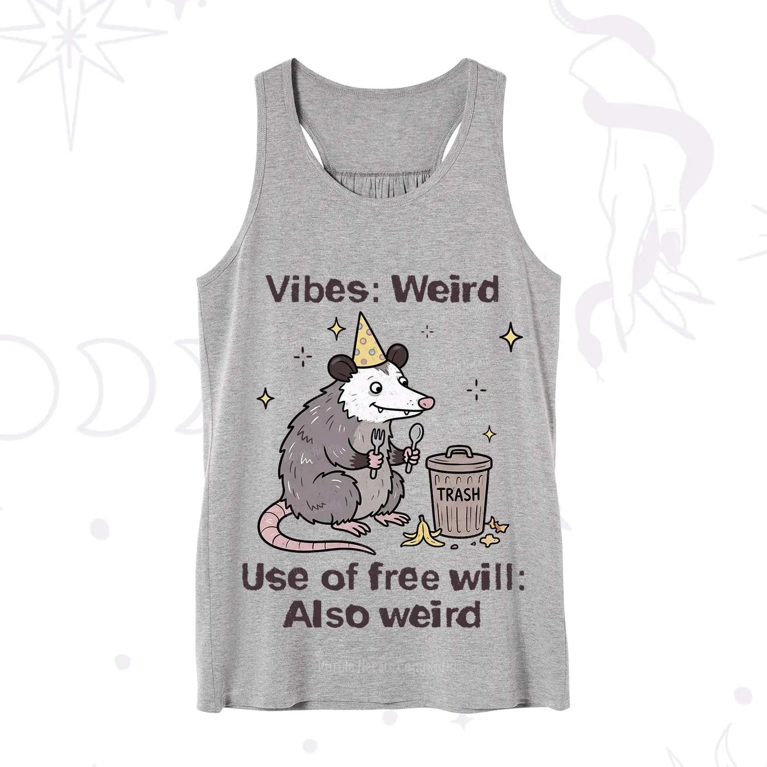 Purplehecate Weird Vibes Only Opossum Tank
