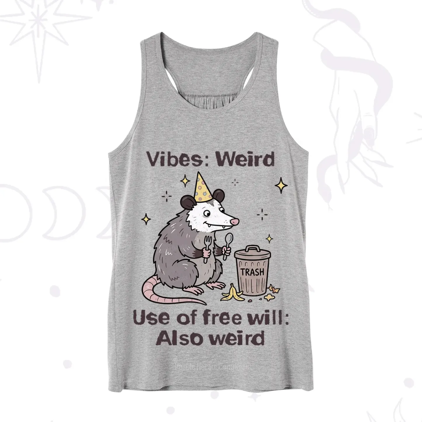 Purplehecate Weird Vibes Only Opossum Tank