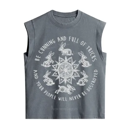 Purplehecate Cunning Rabbit Protection Spell Vintage Washed Tank