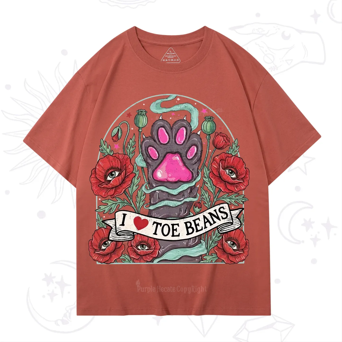 Purplehecate Toe Beans Lover Paw T-Shirt