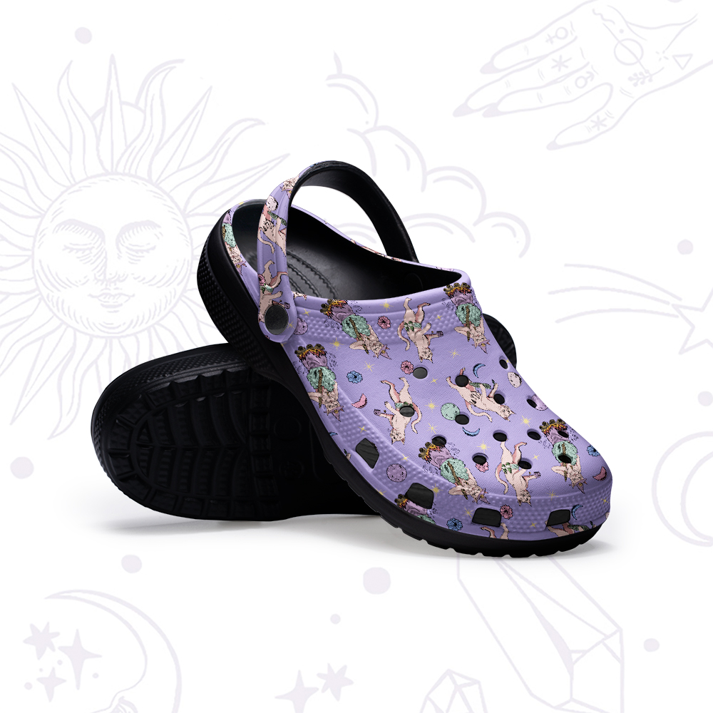 Purplehecate Cat Coven Rubber Clogs