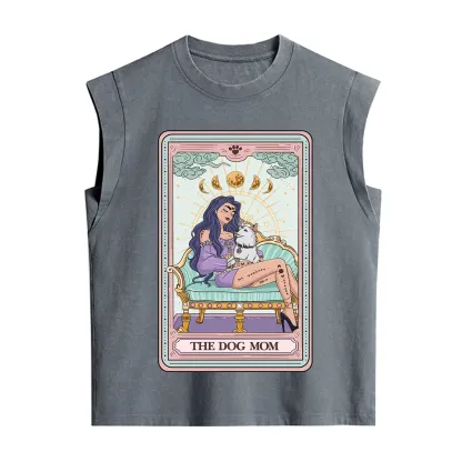 Purplehecate The Dog Mom Tarot Card Vintage Washed Tank