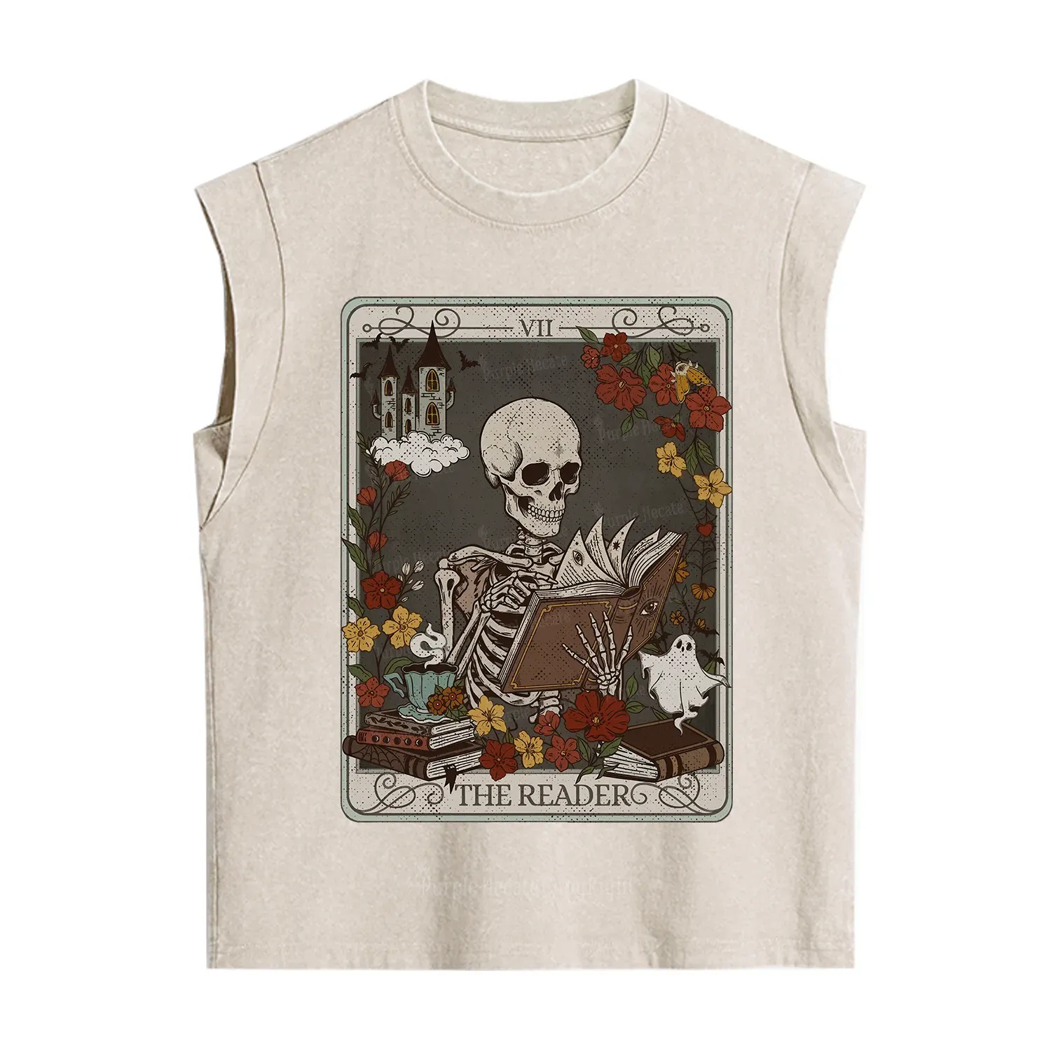 Purplehecate The Reader Tarot Card Vintage Washed Tank