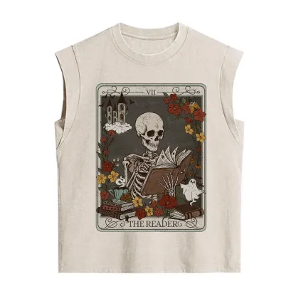Purplehecate The Reader Tarot Card Vintage Washed Tank