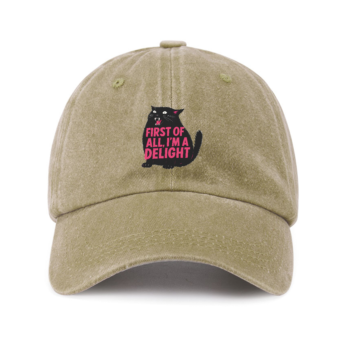 Purplehecate First Of All I'm A Delight Cat Baseball Cap