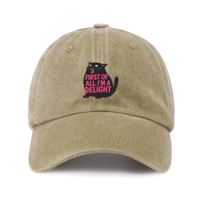 Purplehecate First Of All I'm A Delight Cat Baseball Cap