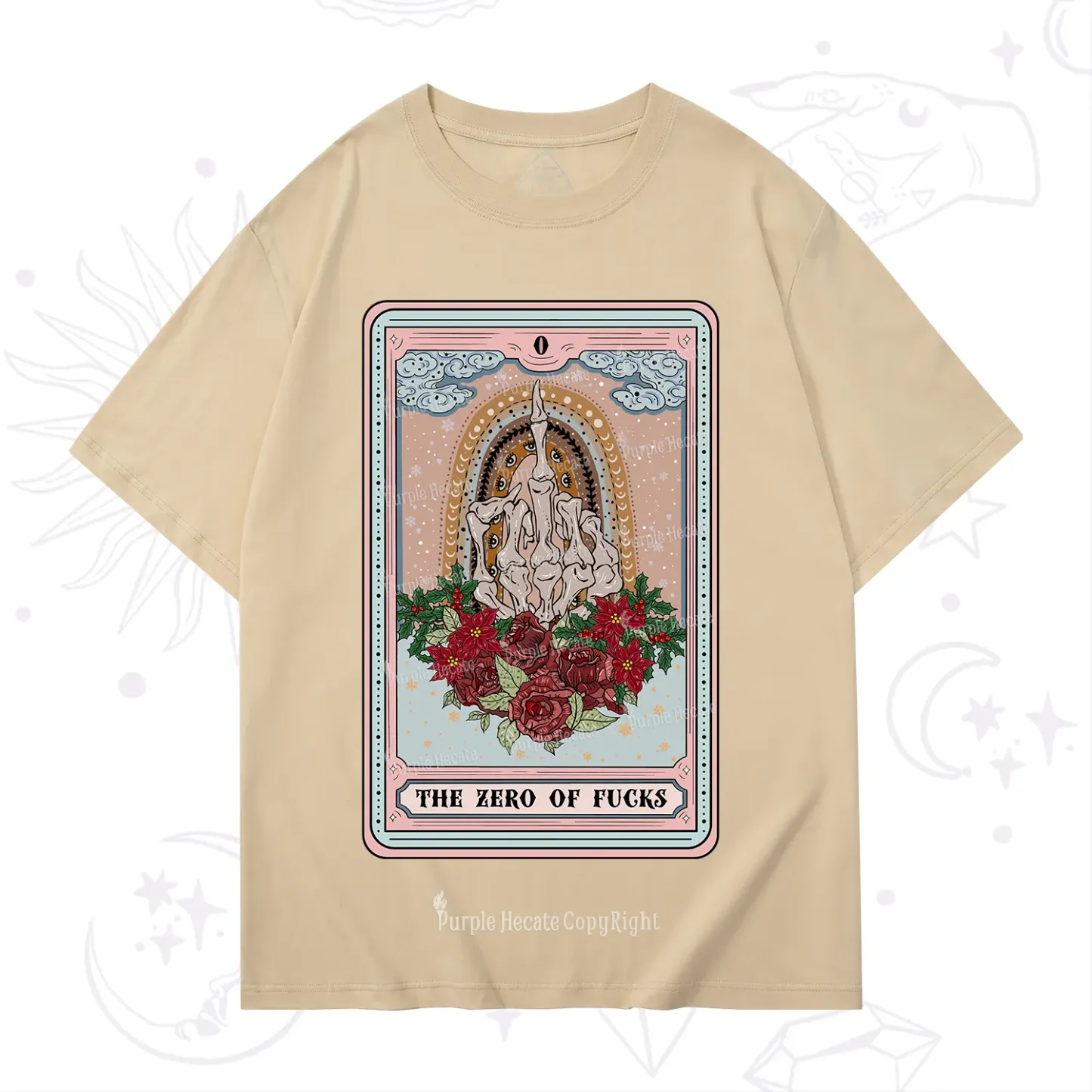 Purplehecate The Zero Of Fucks Tarot Christmas T-Shirt