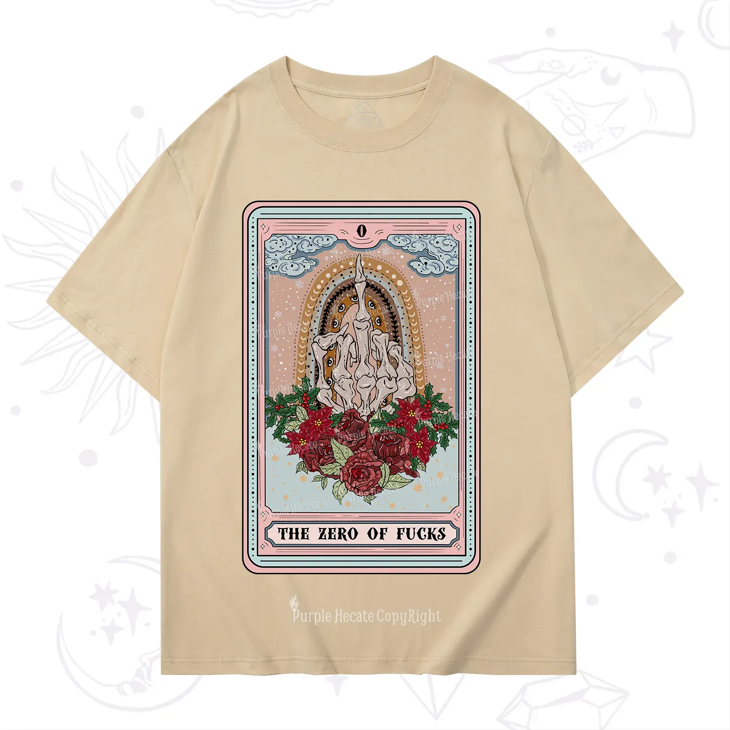 Purplehecate The Zero Of Fucks Tarot Christmas T-Shirt