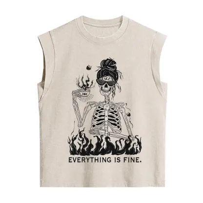 Purplehecate Everything Is Fine Vintage Washed Tank