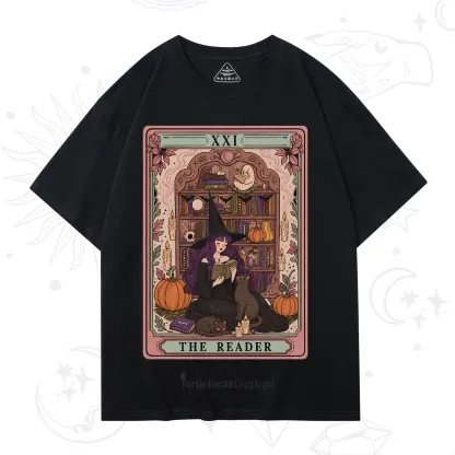 Purplehecate The Reader Tarot Bookish Witch T-Shirt