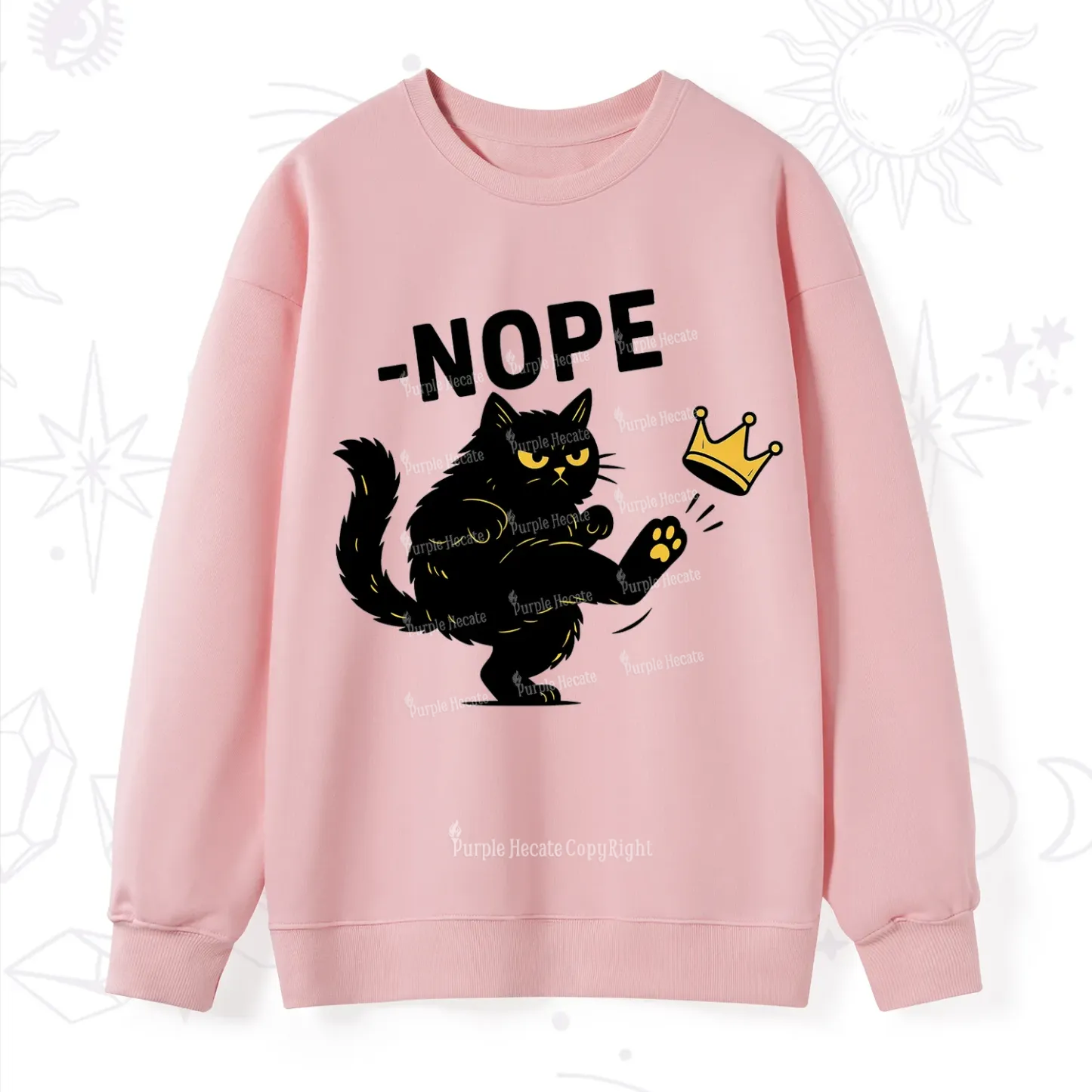 Purplehecate No Kings Black Cat Sweatshirt