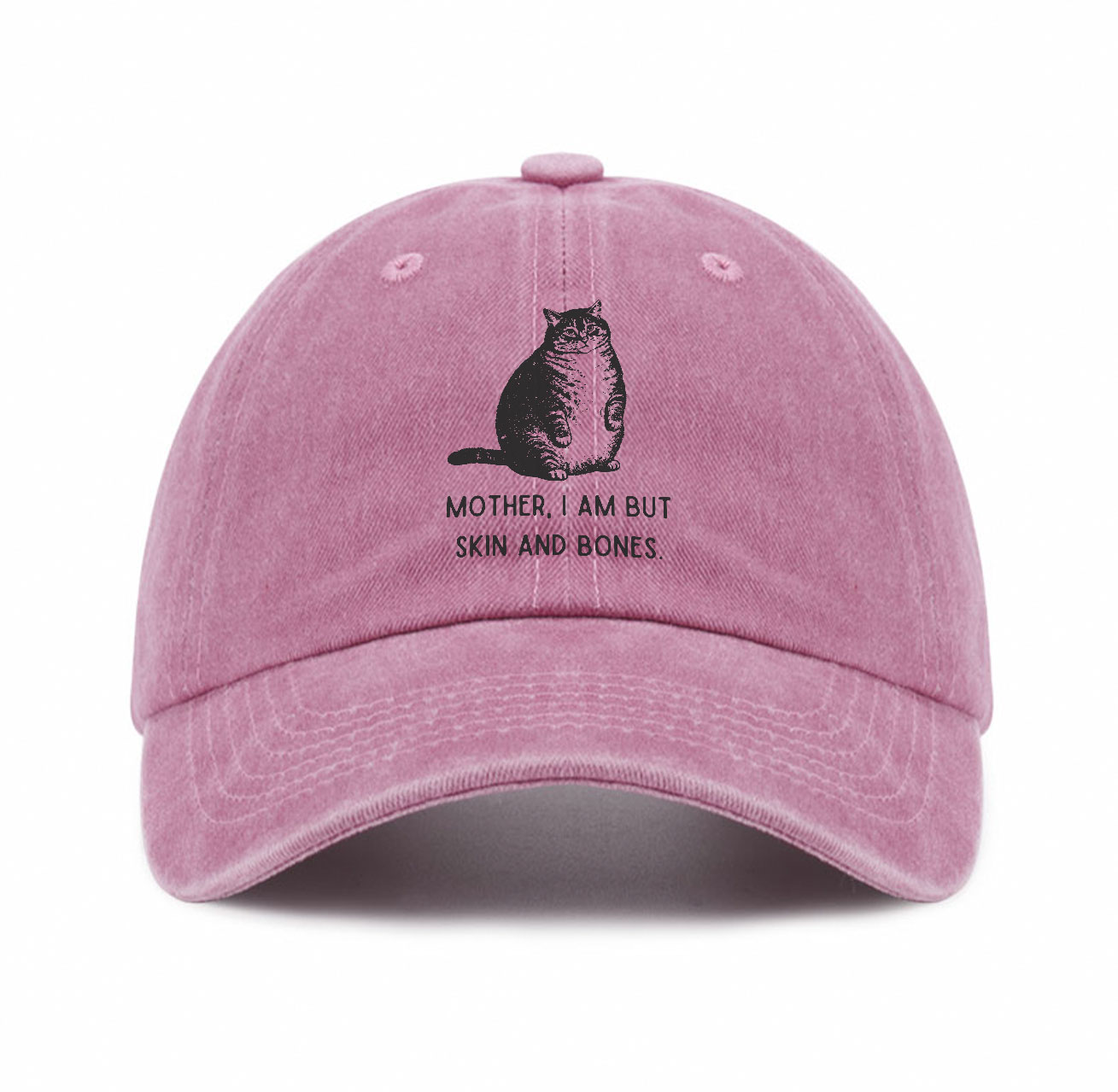 Purplehecate Cat Mother I Am But Skin And Bones Baseball Cap