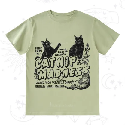 Purplehecate Catnip?Madness Cute?Cat T-Shirt