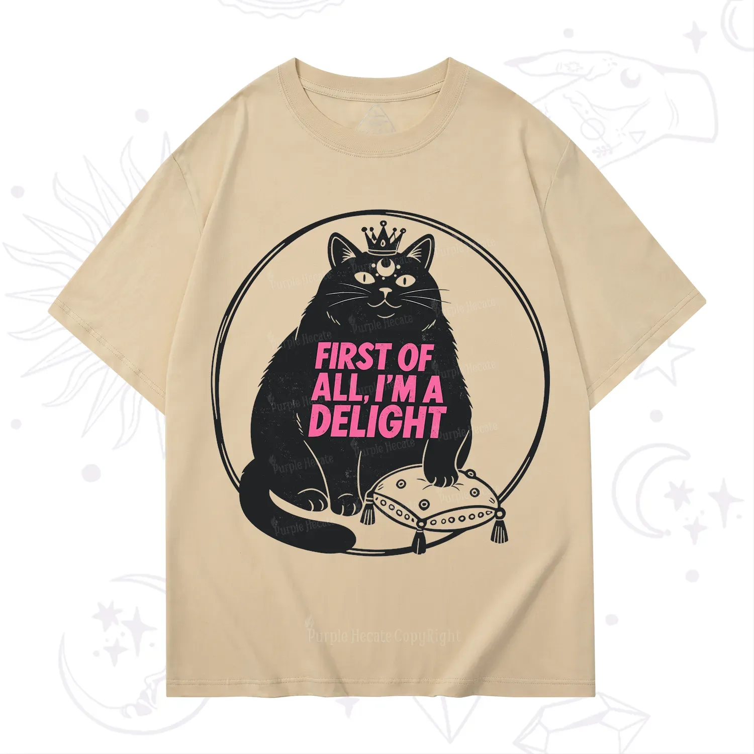 Purplehecate Black Cat First Of All I'm A Delight T-Shirt