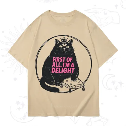Purplehecate Black Cat First Of All I'm A Delight T-Shirt