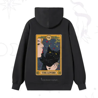 Purplehecate The Lovers Cat Tarot Hoodie