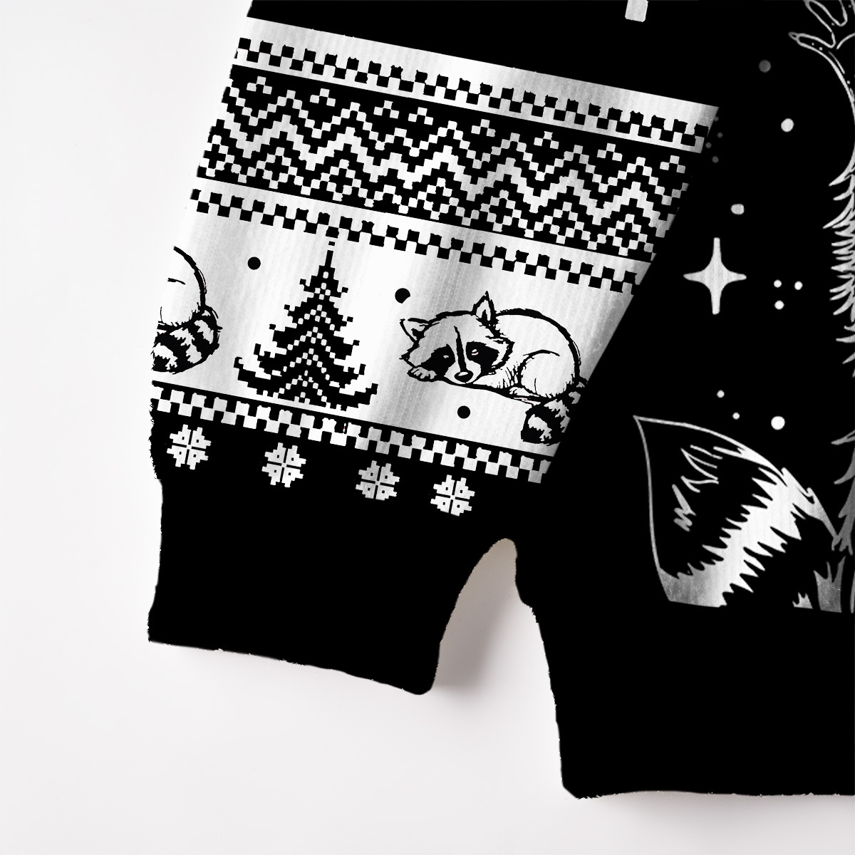 Purplehecate In My Feral Era Raccoon Fuzzy Ugly Christmas Sweatshirt