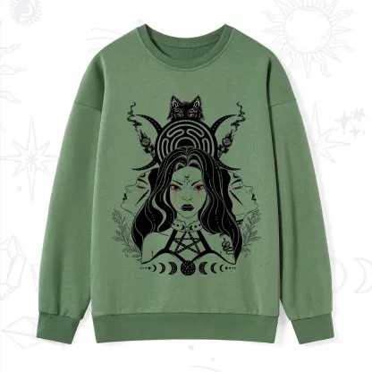 Purplehecate The Triple Moon Goddess Hecate Sweatshirt