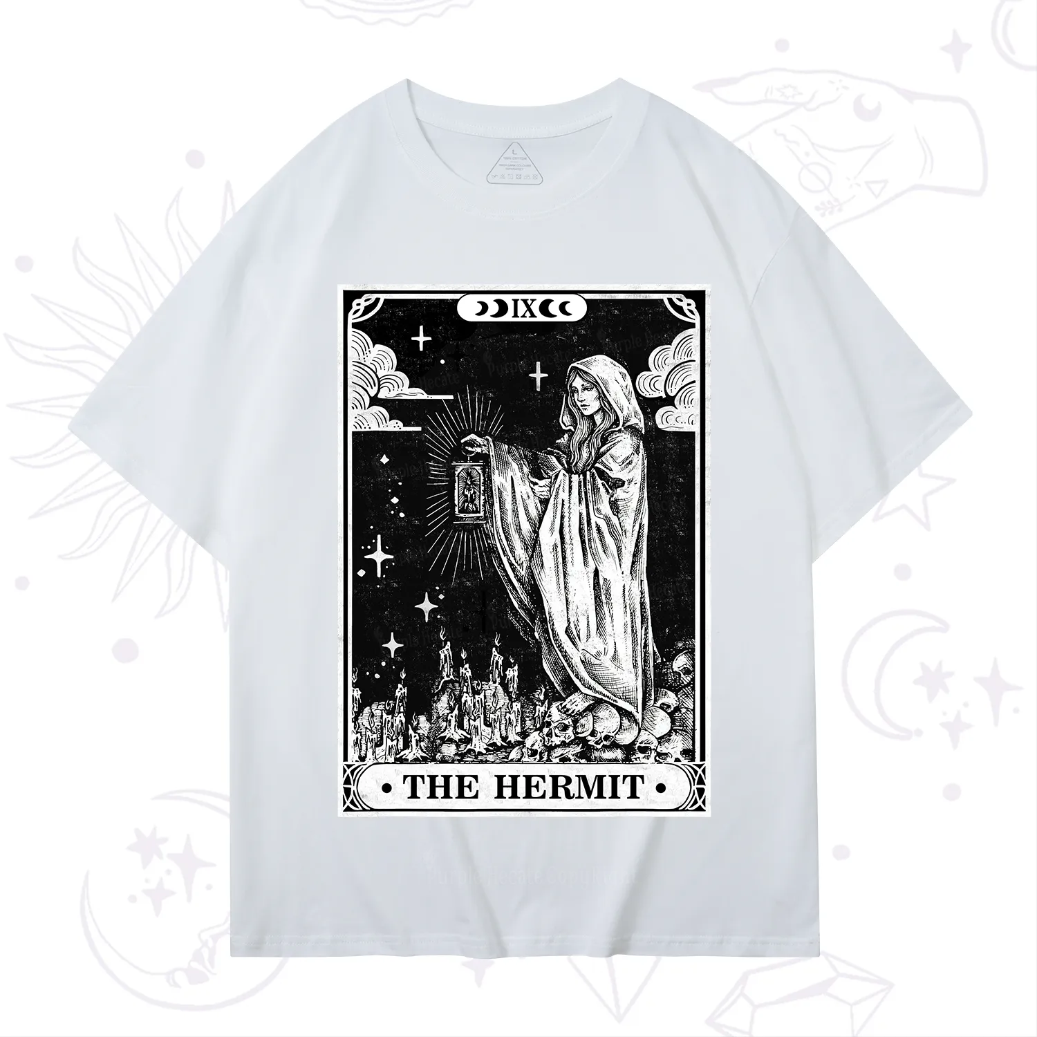 Purplehecate The Hermit Goddess Tarot Card T-Shirt
