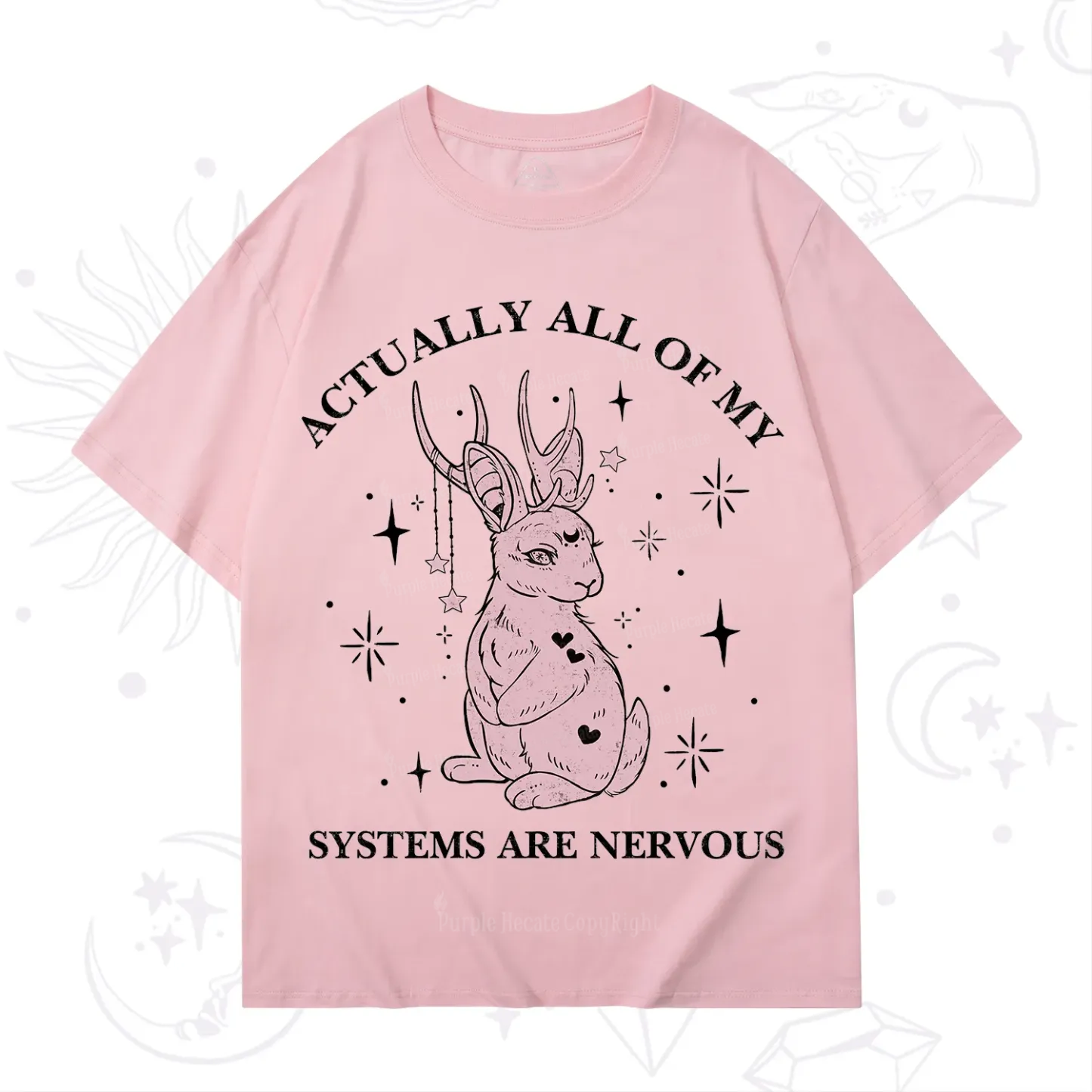 Purplehecate Actually All Of My Systems Are Nervous T-Shirt