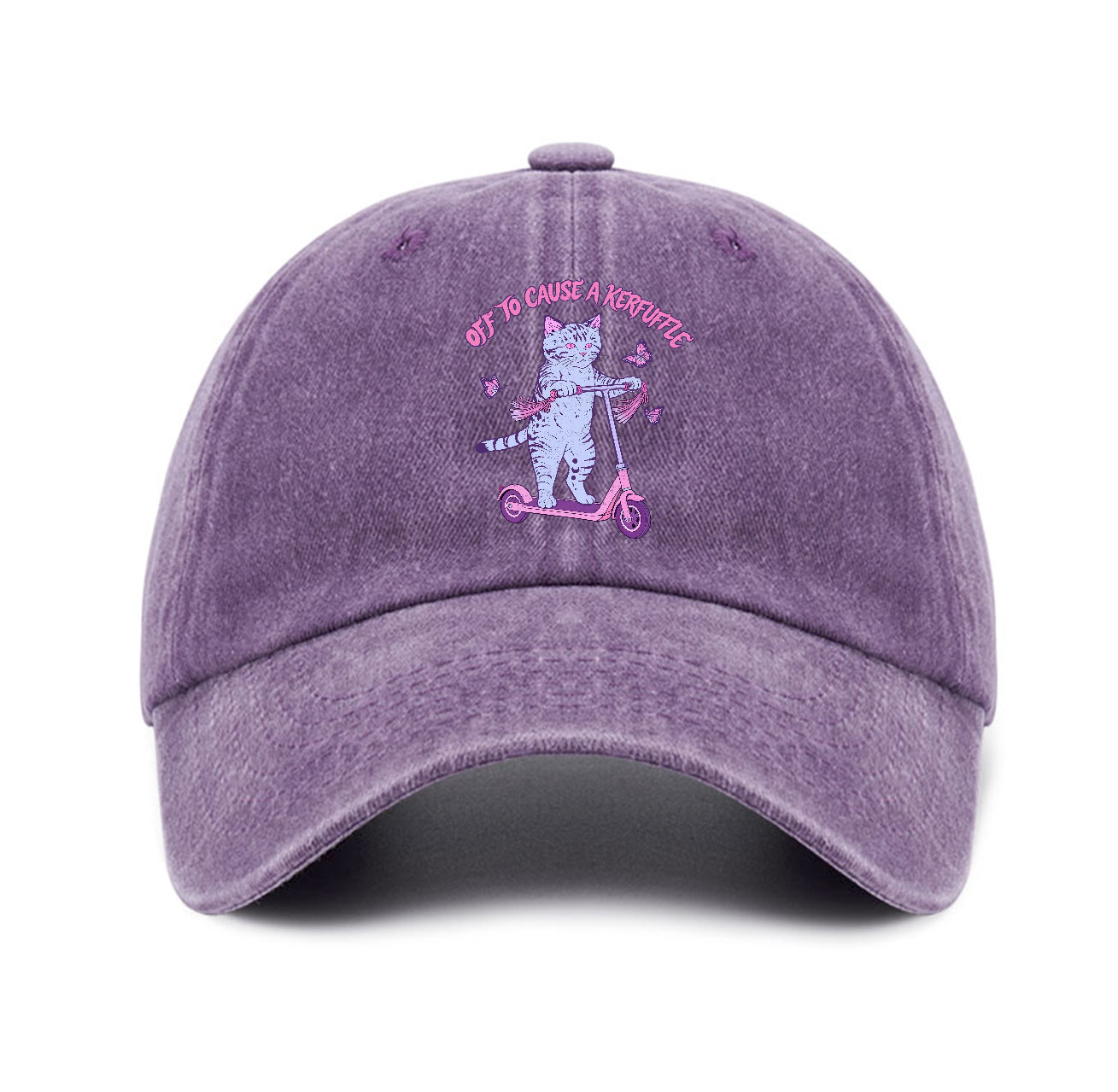 Purplehecate Off To Cause A Kerfuffle Cat Baseball Cap