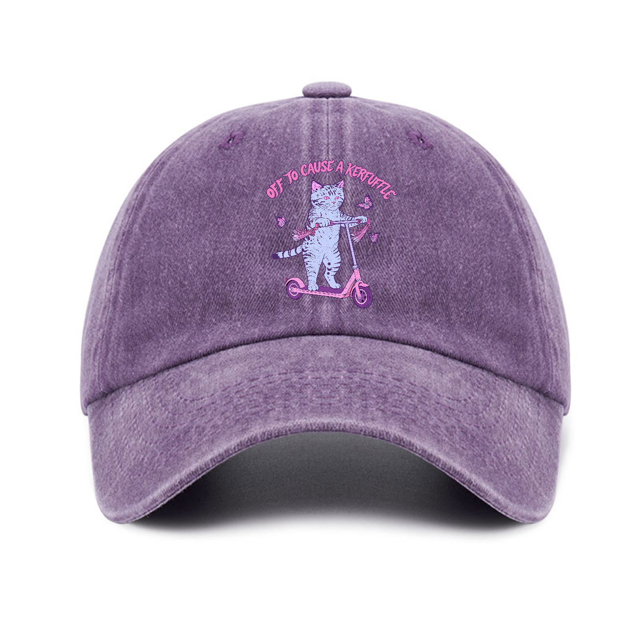 Purplehecate Off To Cause A Kerfuffle Cat Baseball Cap
