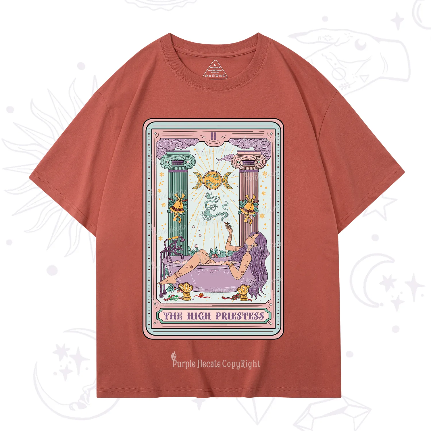 Purplehecate The High Priestess Tarot Christmas T-Shirt